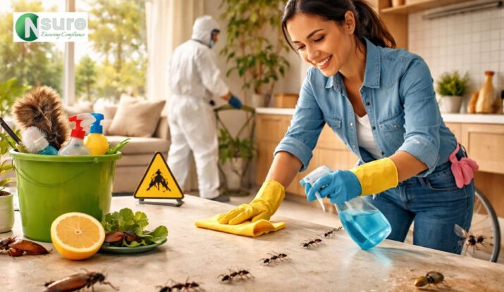 Spring cleaning in Dubai home to prevent ants, flies, and termites.