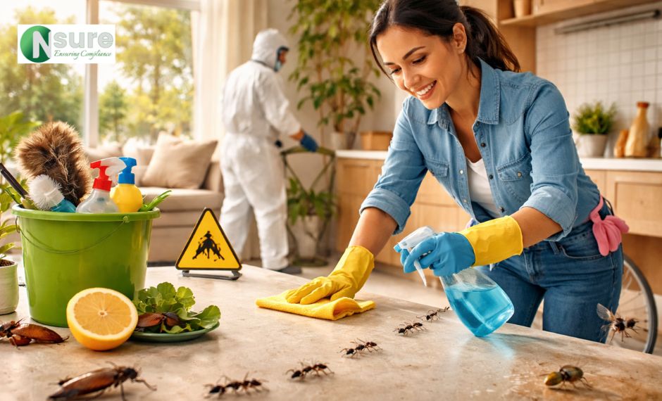 Spring cleaning in Dubai home to prevent ants, flies, and termites.